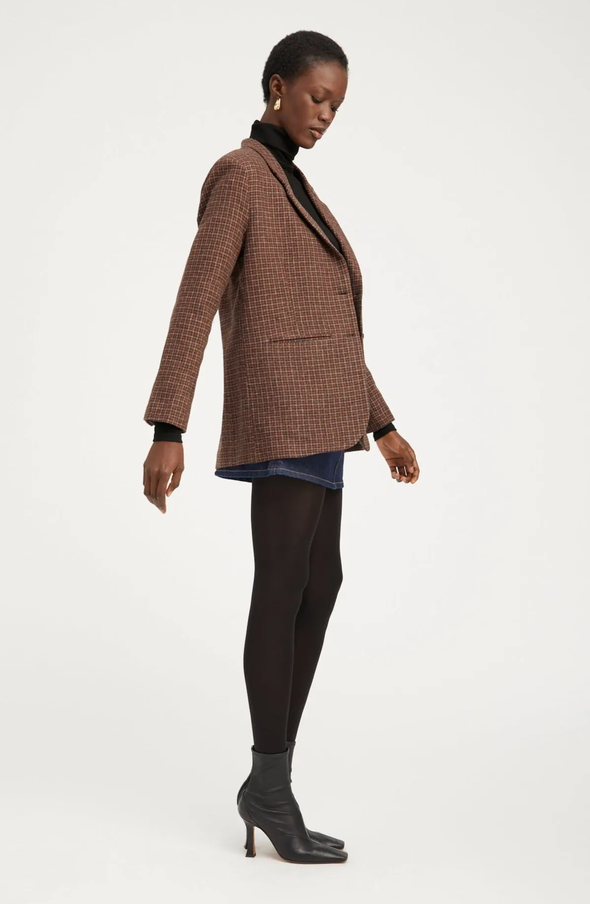 Houndstooth Wool Oversized Blazer sold by SPRWMN product image thumbnail 3