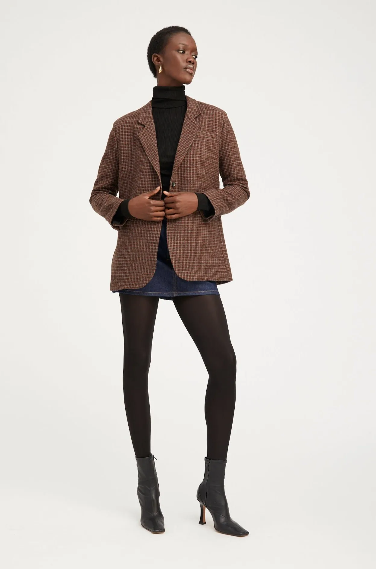 Houndstooth Wool Oversized Blazer sold by SPRWMN product image thumbnail 2
