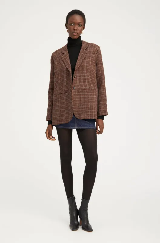Houndstooth Wool Oversized Blazer sold by SPRWMN