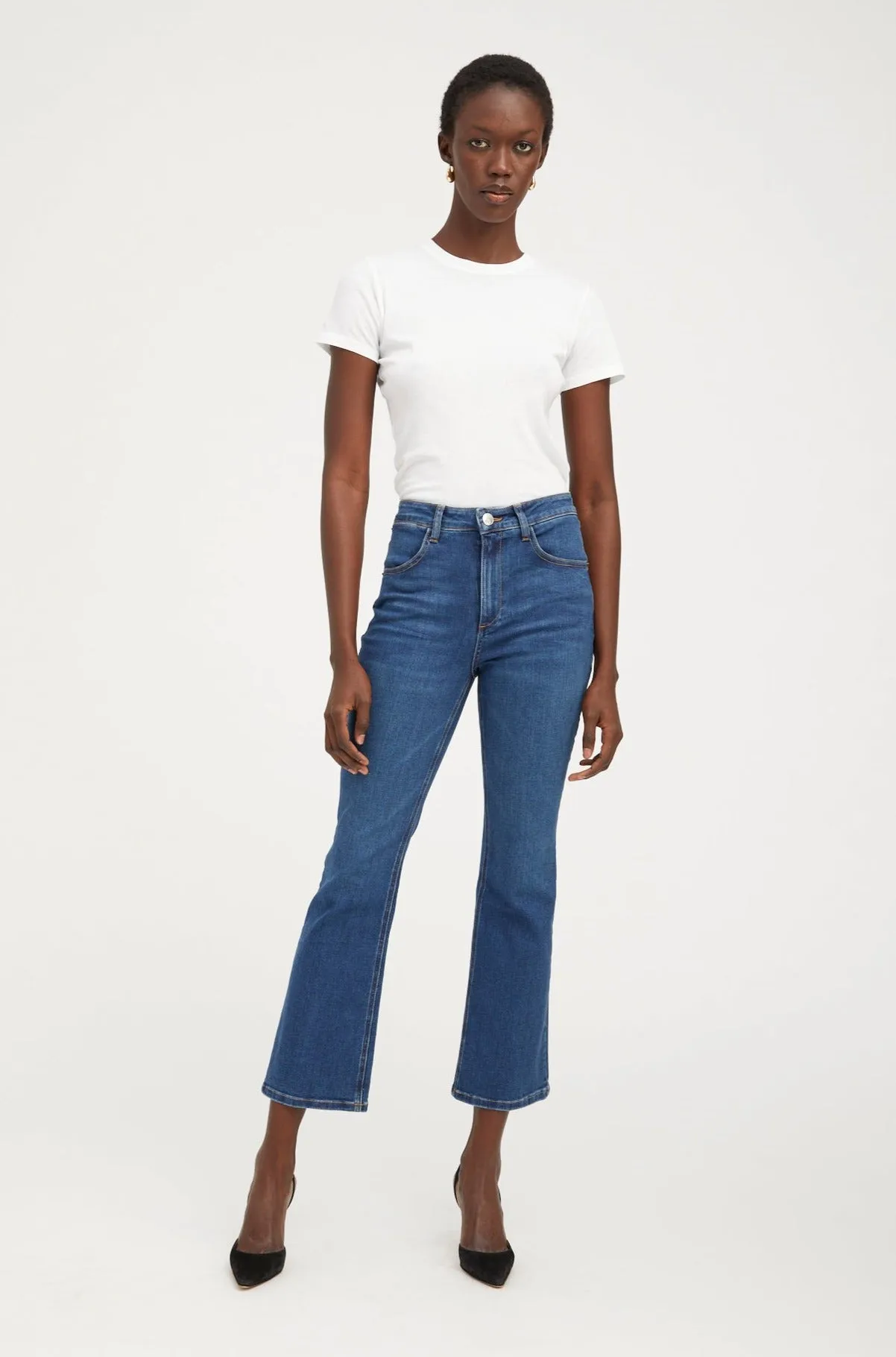 Gabrielle Ankle Flare Denim sold by SPRWMN