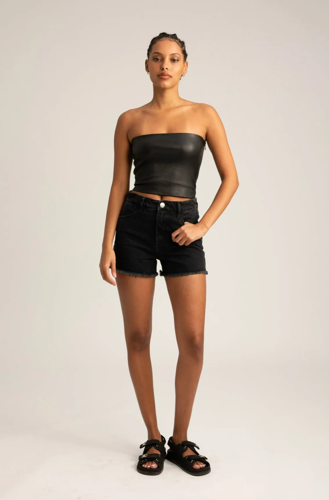 Denim Cut Off Shorts sold by SPRWMN product image thumbnail 4