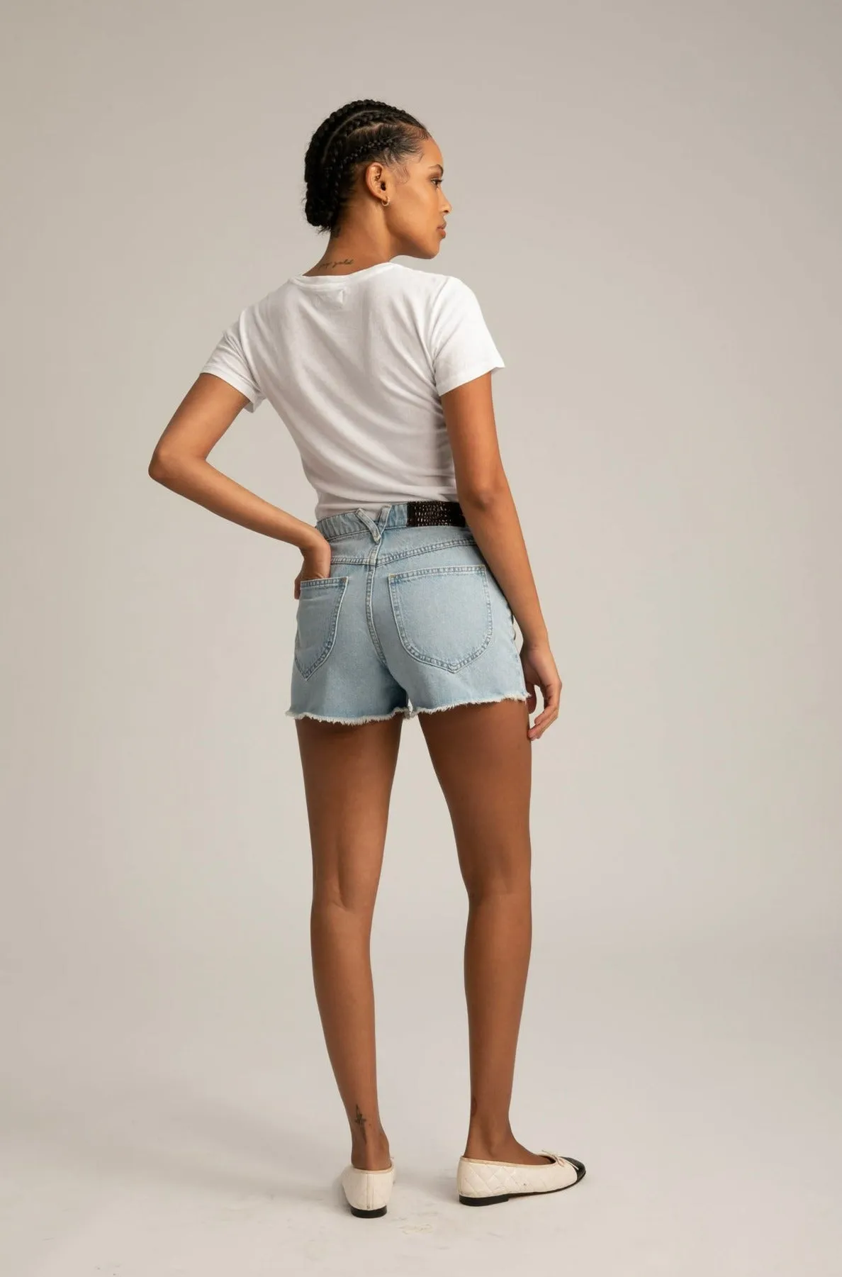 Cut Off Denim Short sold by SPRWMN product image thumbnail 4