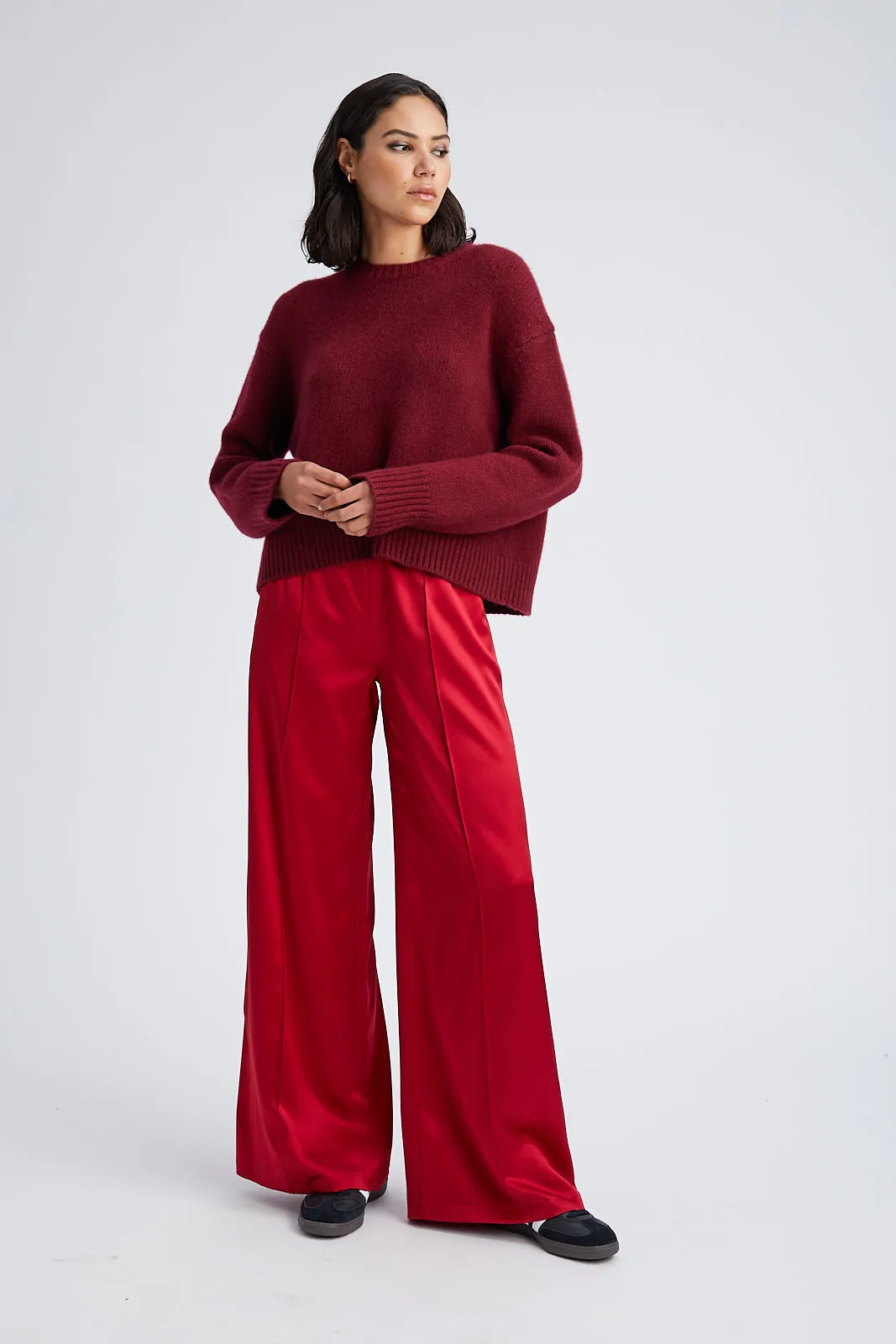 Scarlet Silk Wide Leg Pintuck Pants sold by SPRWMN product image thumbnail 3