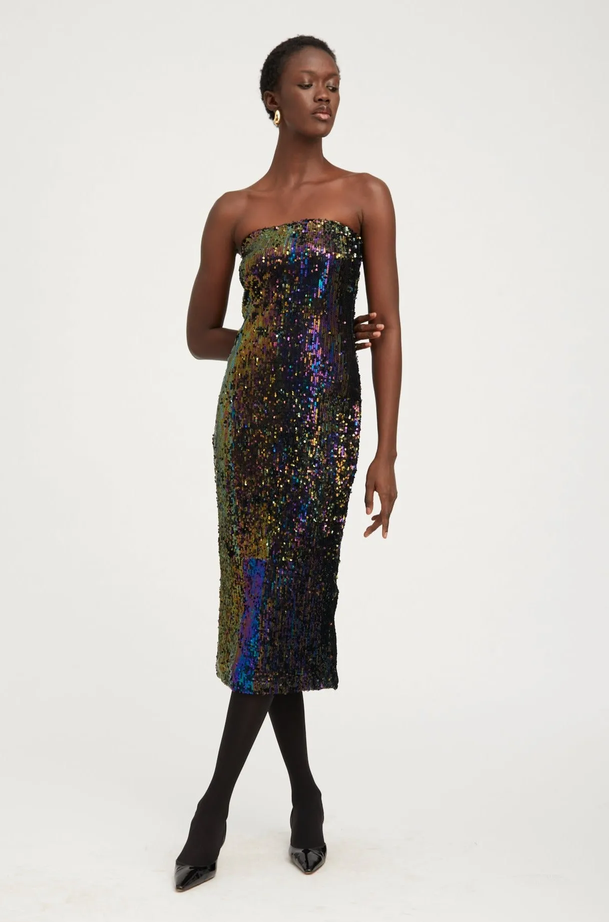 Multi Color Sequin Tube Dress sold by SPRWMN product image thumbnail 3