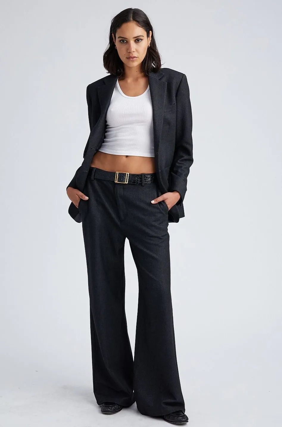 Charcoal Wool Oversized Blazer sold by SPRWMN