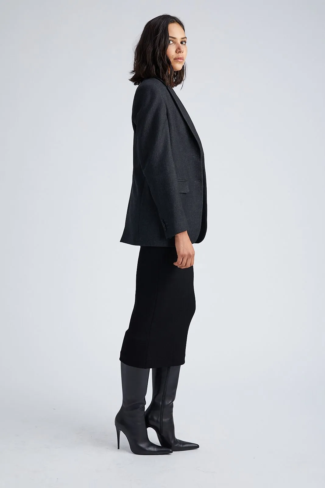 Charcoal Wool Oversized Blazer sold by SPRWMN product image thumbnail 3