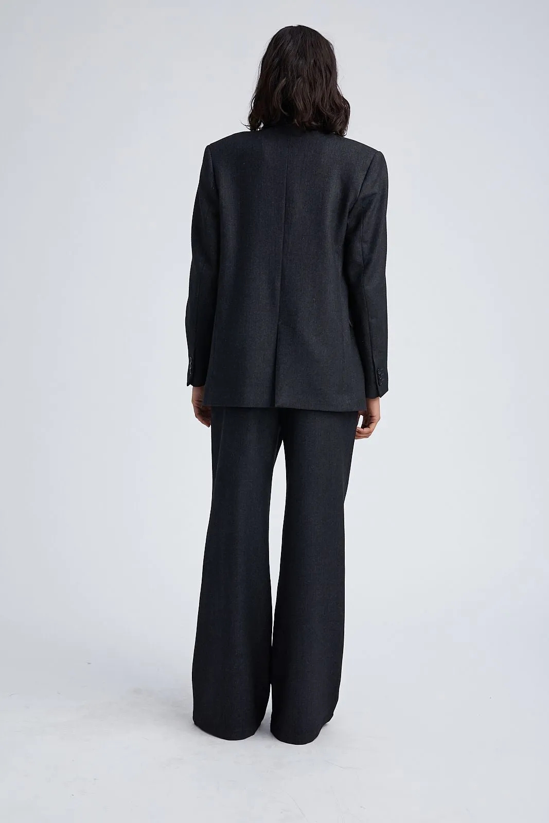 Charcoal Wool Oversized Blazer sold by SPRWMN product image thumbnail 4