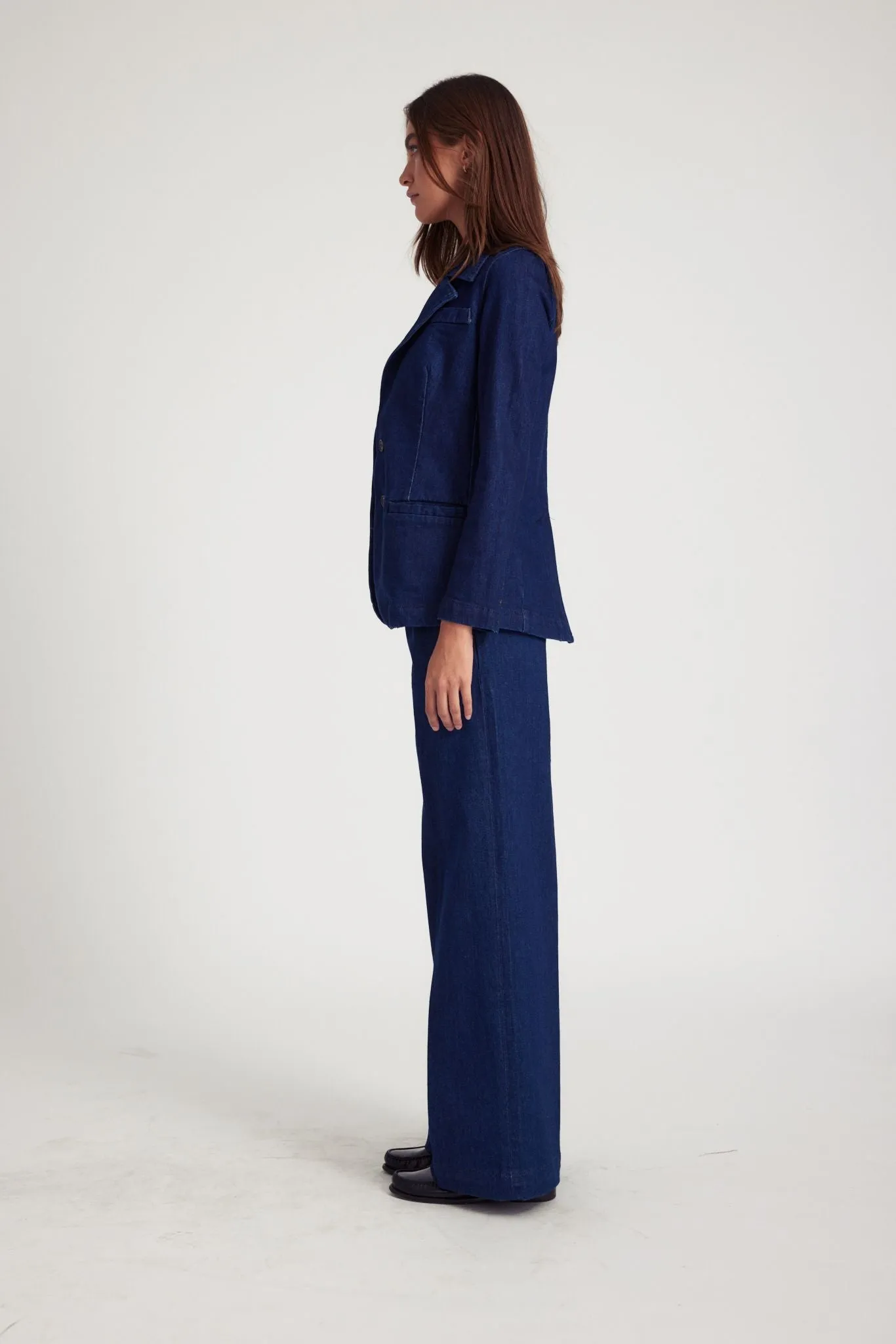 Denim Pleated Trousers sold by SPRWMN product image thumbnail 3