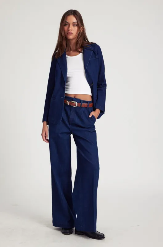 Denim Pleated Trousers made by SPRWMN
