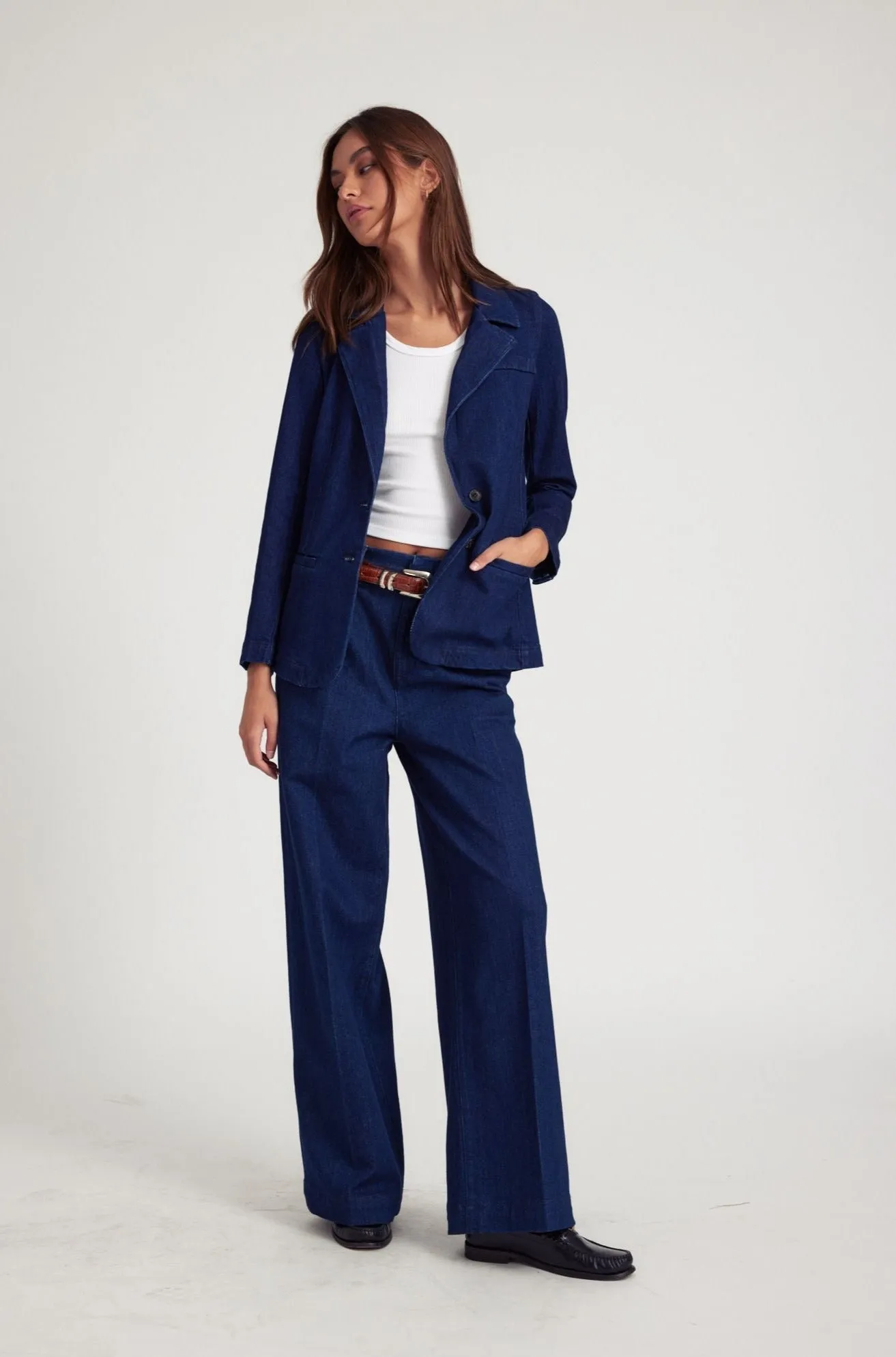Denim Blazer sold by SPRWMN product image thumbnail 3