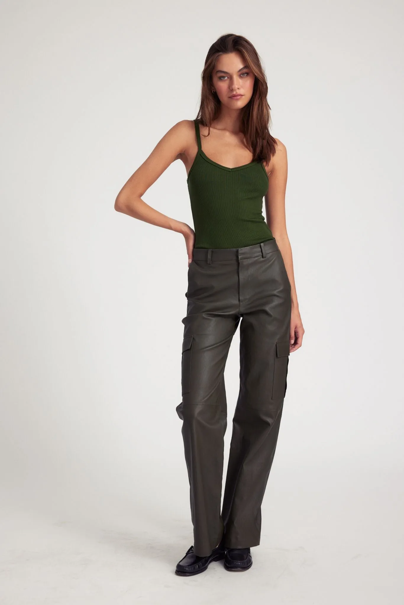 Cactus Leather Cargo Trousers sold by SPRWMN product image thumbnail 3