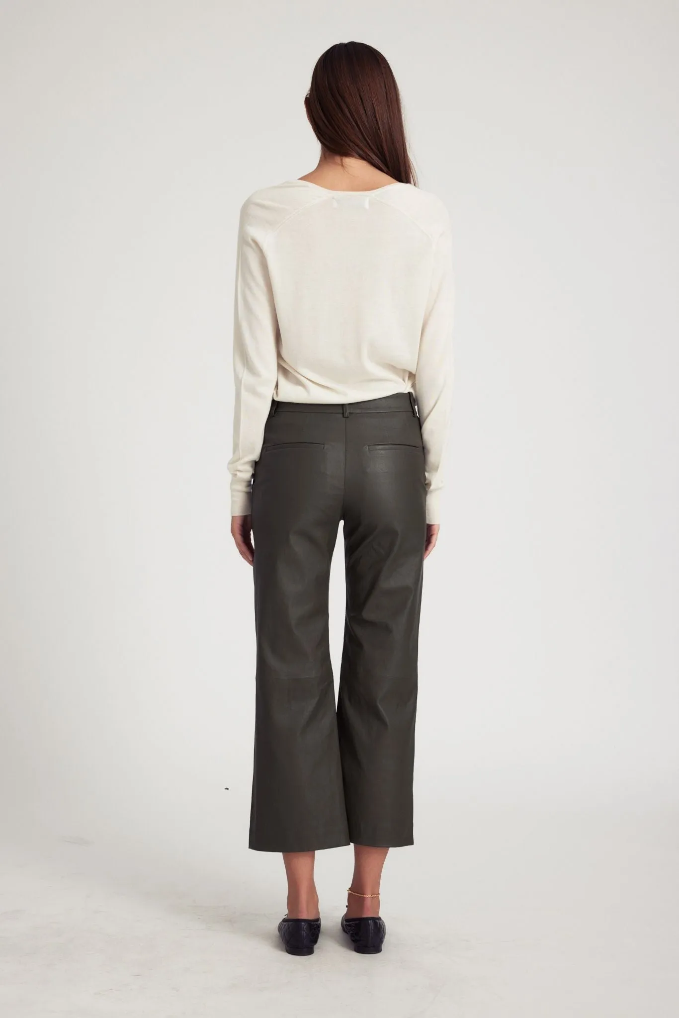 Cactus Leather Cropped Trousers sold by SPRWMN product image thumbnail 5