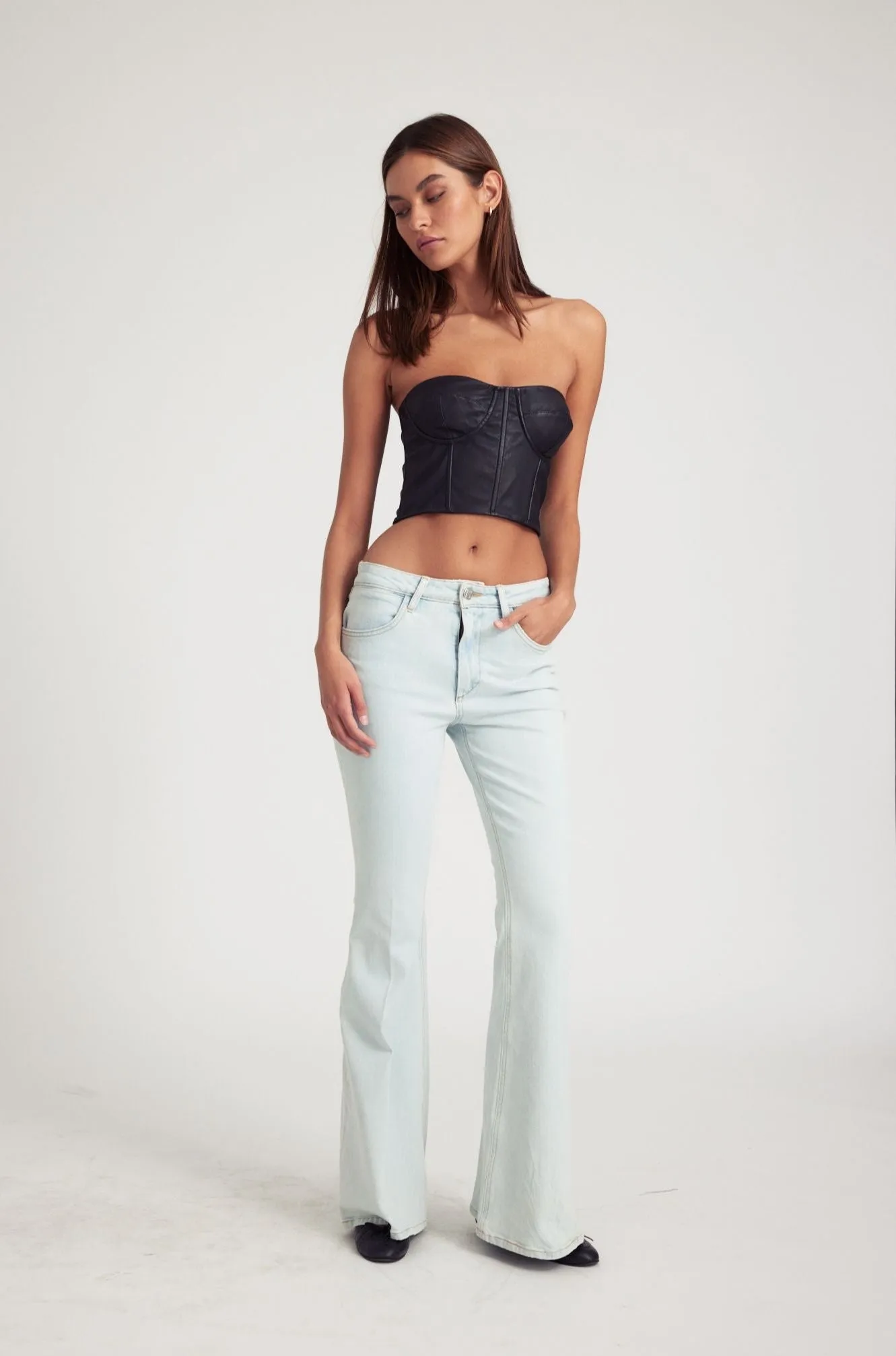 Black Leather Corset sold by SPRWMN product image thumbnail 3