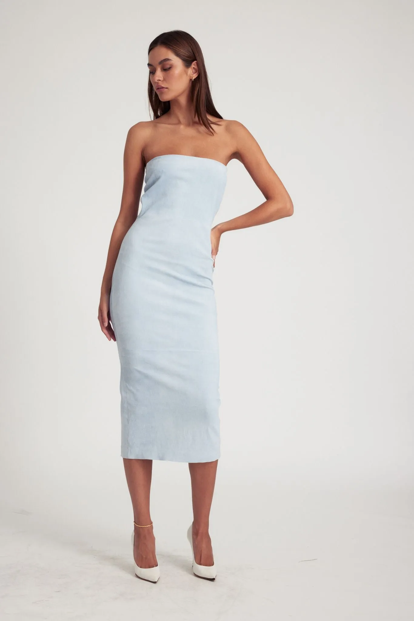 Sky Suede Tube Dress sold by SPRWMN product image thumbnail 2