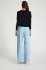 Light Blue Chambray Pleated Trousers sold by SPRWMN