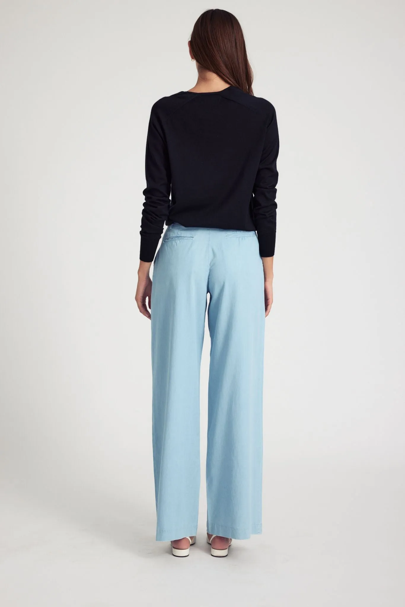 Chambray Pleated Trousers sold by SPRWMN product image thumbnail 4
