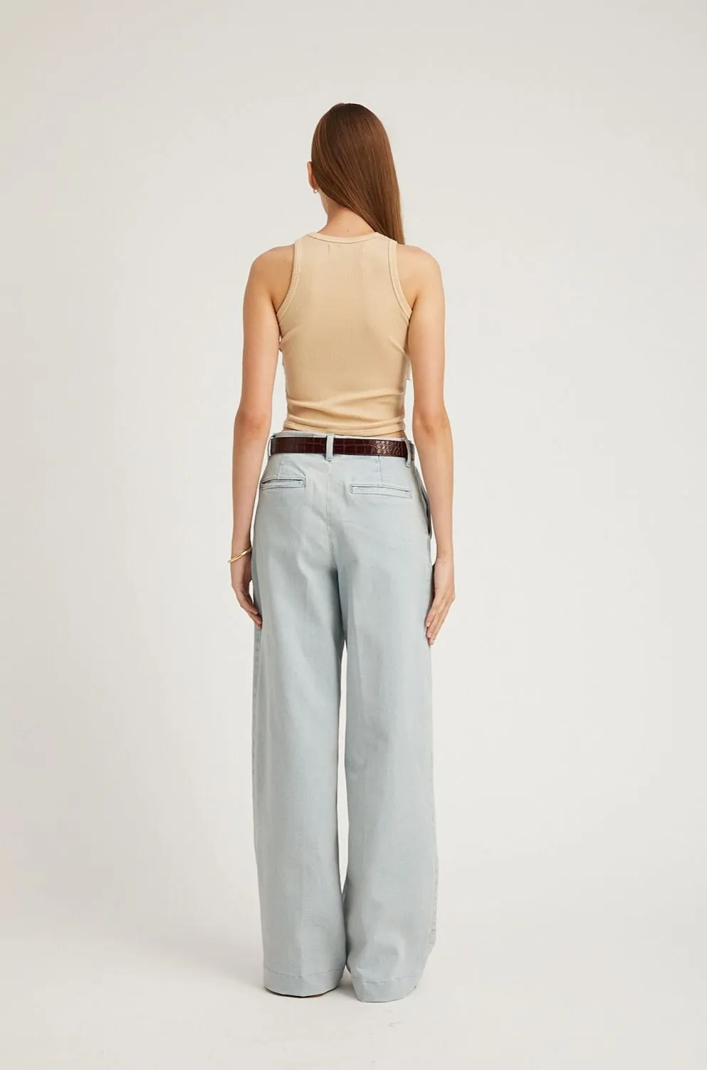 Denim Pleated Trousers sold by SPRWMN product image thumbnail 4
