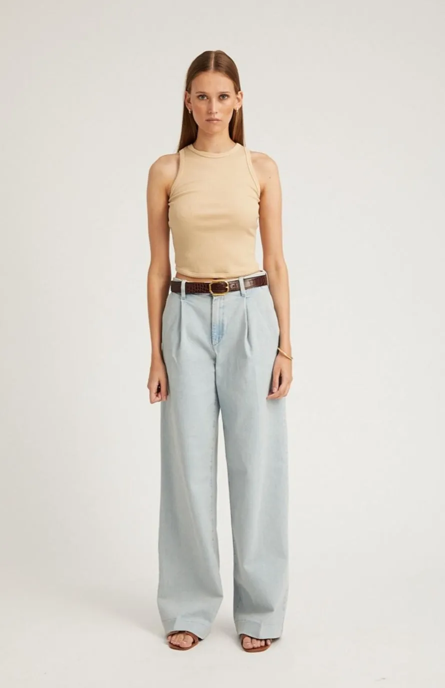 Denim Pleated Trousers sold by SPRWMN product image thumbnail 2