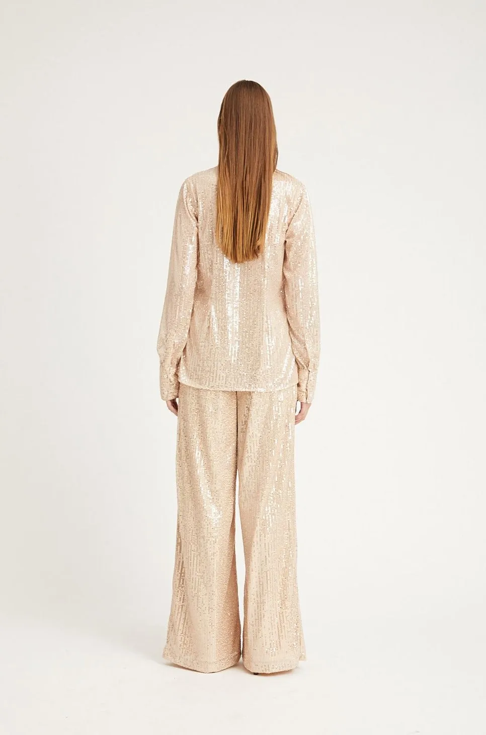 Off White Sequin Wide Leg Pants sold by SPRWMN product image thumbnail 4