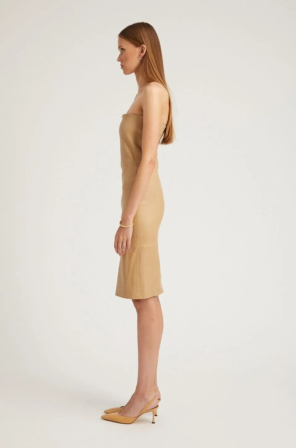 Sahara Embossed Leather Pencil Dress sold by SPRWMN product image thumbnail 3