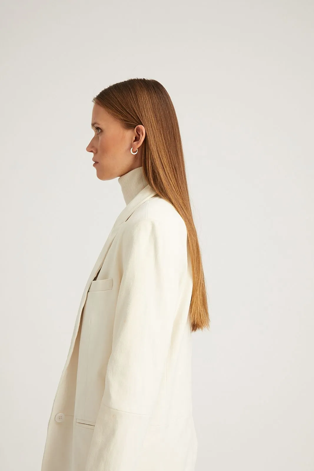 Off White Suede Blazer sold by SPRWMN product image thumbnail 2