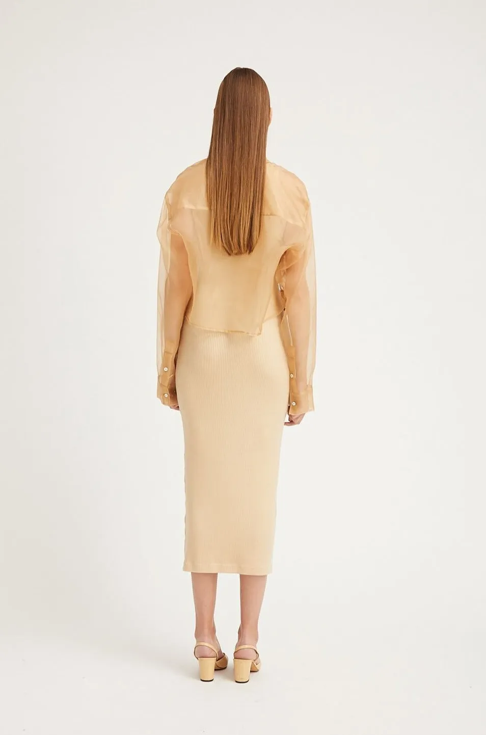 Sahara Organza Cropped Button Down sold by SPRWMN product image thumbnail 5