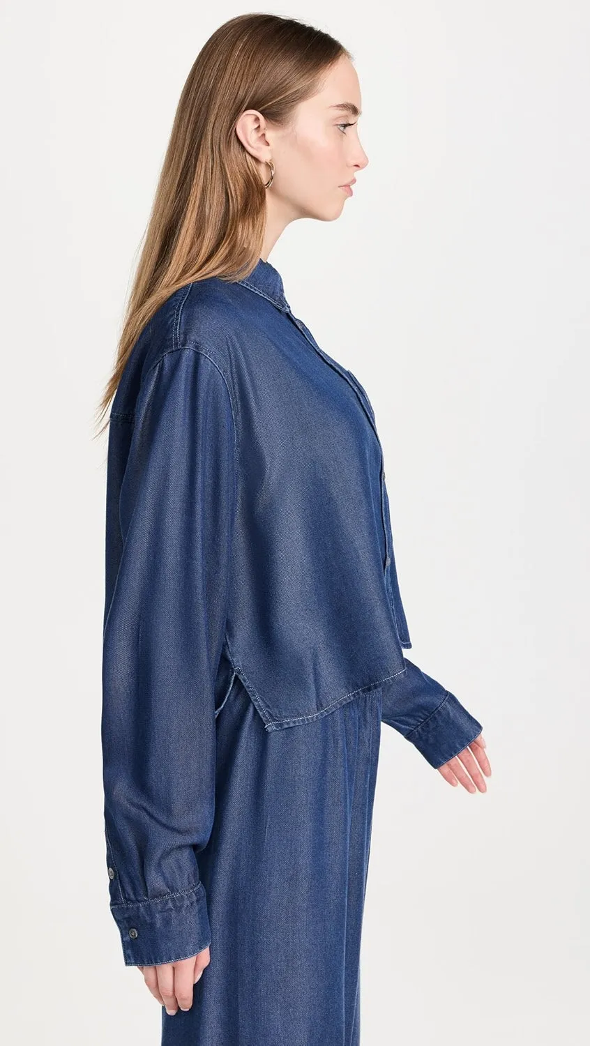 Chambray Cropped Button Down sold by SPRWMN product image thumbnail 3
