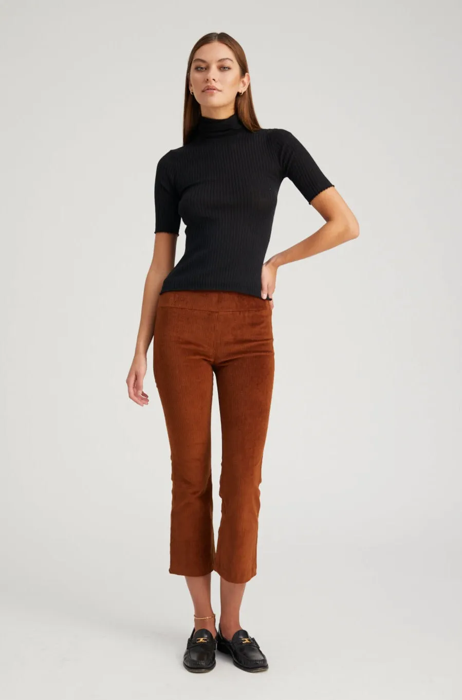 Corduroy Crop Flare Pants sold by SPRWMN product image thumbnail 4