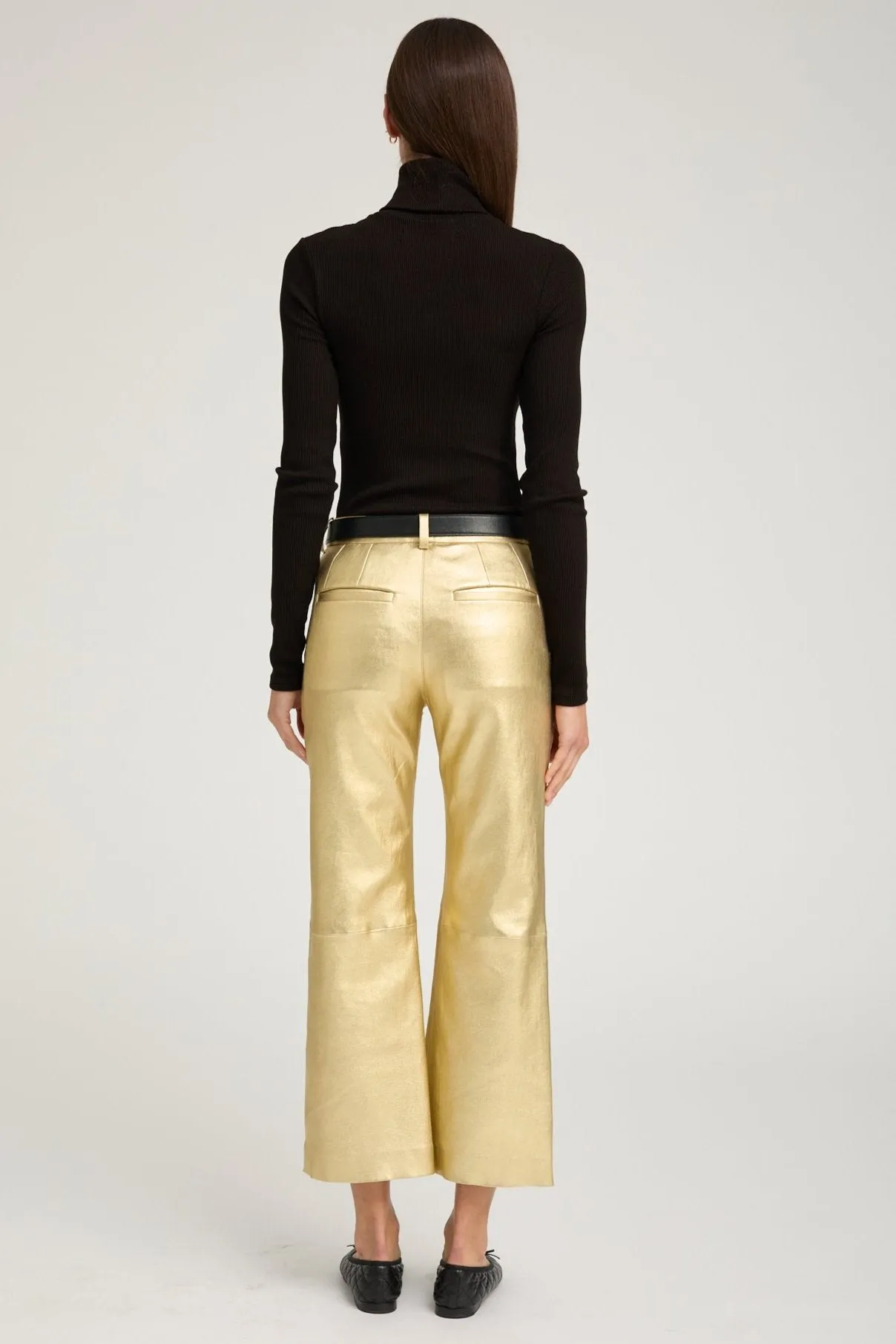 Black Rib Long Sleeve Turtleneck sold by SPRWMN product image thumbnail 4