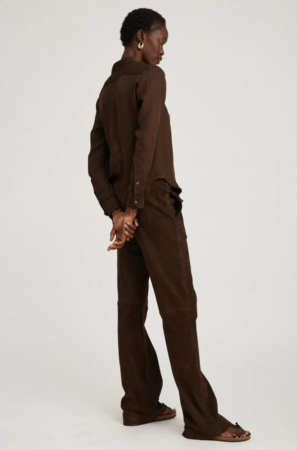 Americano Suede Straight Leg Pants sold by SPRWMN product image thumbnail 4