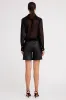 Black Silk Fitted Button Down sold by SPRWMN