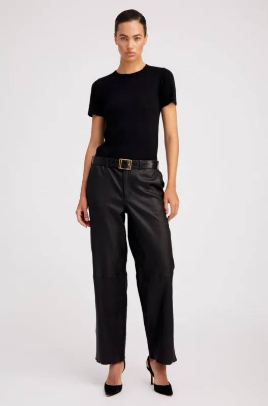 Leather Relaxed Trousers made by SPRWMN
