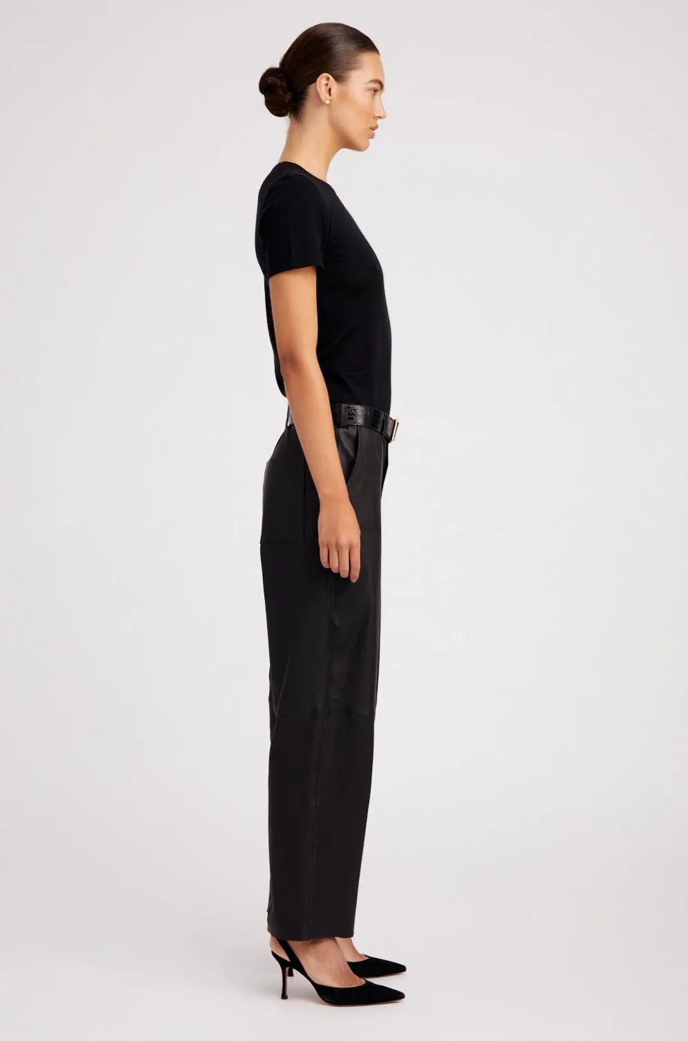 Leather Relaxed Trousers sold by SPRWMN product image thumbnail 3