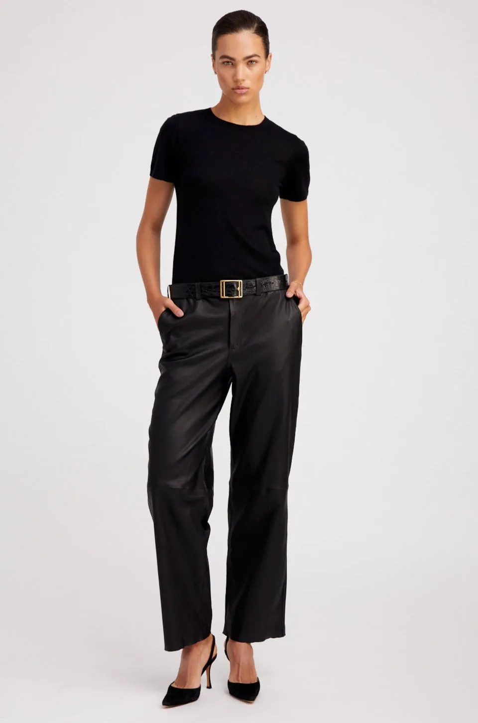 Leather Relaxed Trousers sold by SPRWMN product image thumbnail 2