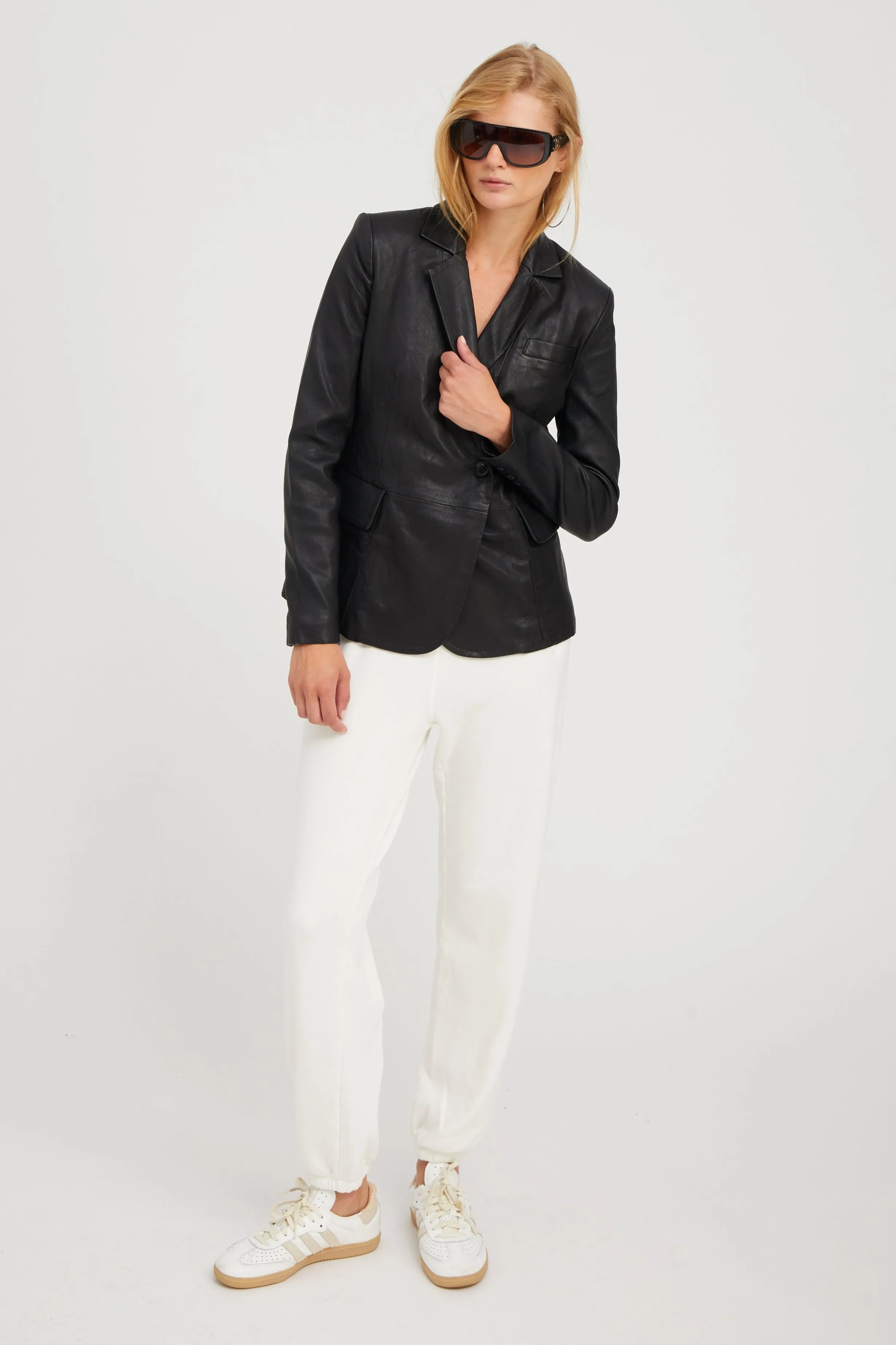 Leather Fitted Blazer sold by SPRWMN product image thumbnail 4