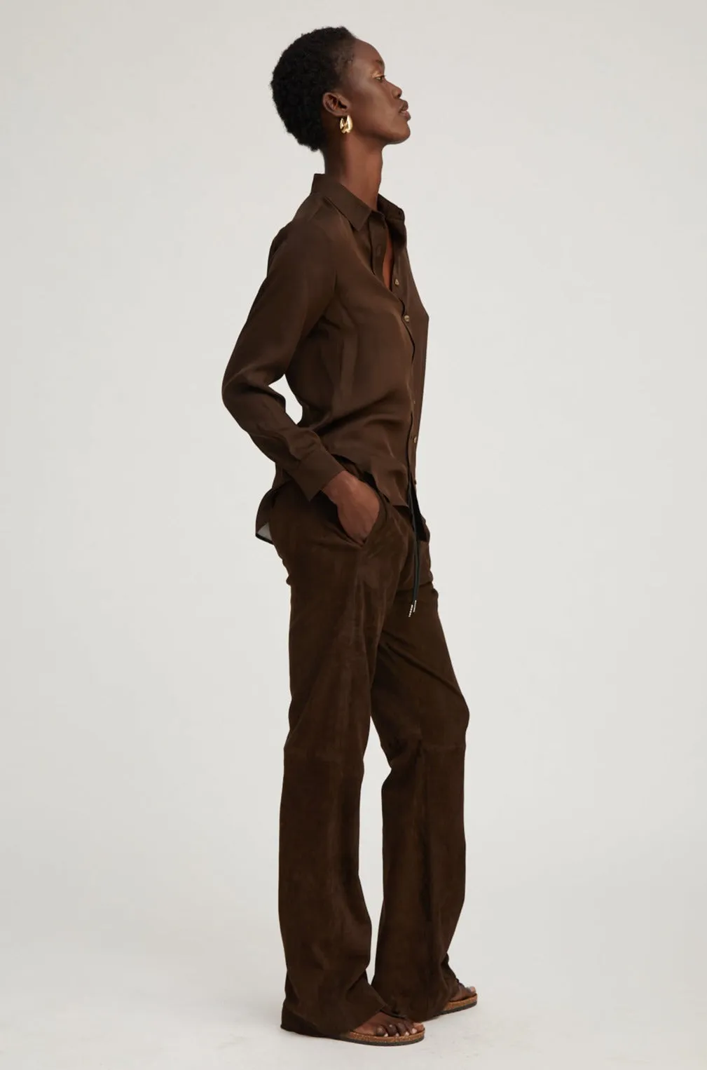 Americano Silk Fitted Button Down sold by SPRWMN product image thumbnail 4