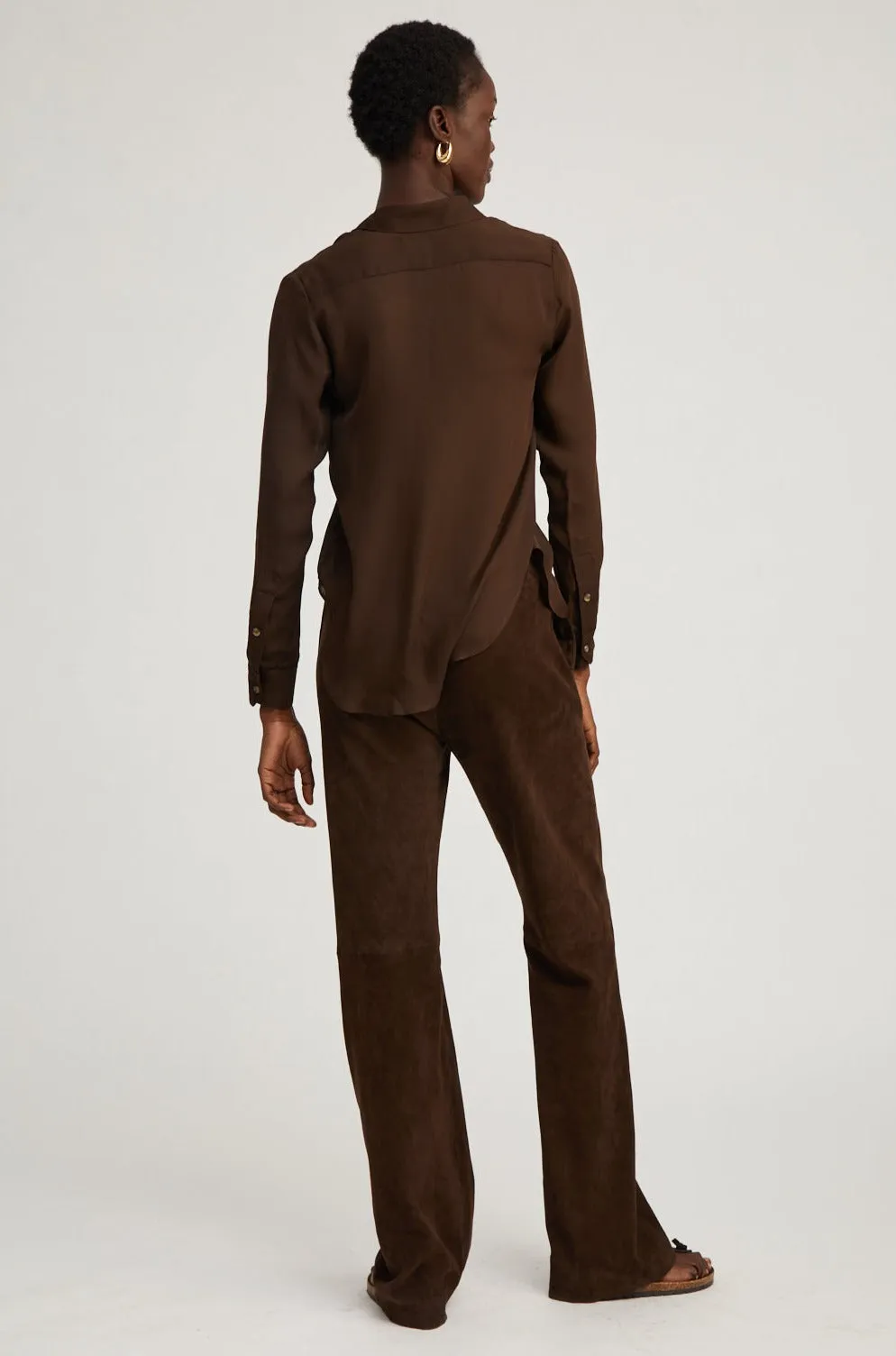 Americano Silk Fitted Button Down sold by SPRWMN product image thumbnail 5