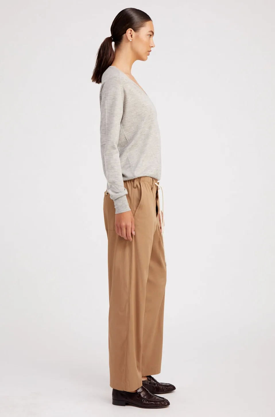 Khaki Drawstring Trousers sold by SPRWMN product image thumbnail 3