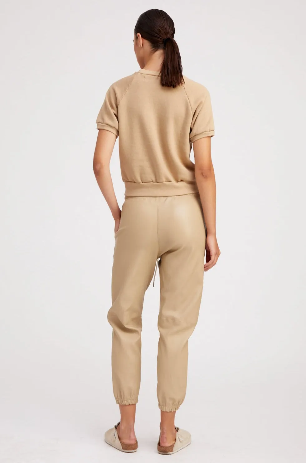 Travertine Leather Sweatpants sold by SPRWMN product image thumbnail 4
