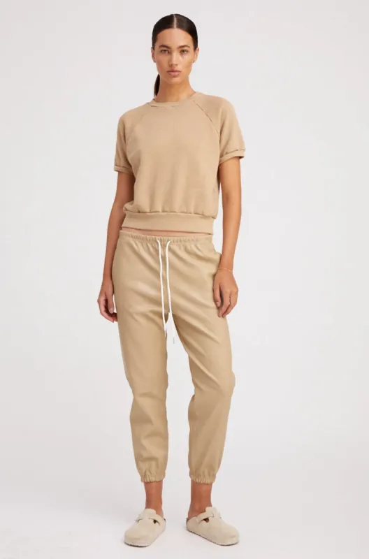 Travertine Leather Sweatpants sold by SPRWMN