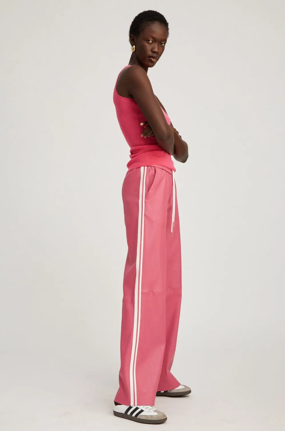 Hot Pink Leather Athletic Pants sold by SPRWMN product image thumbnail 3