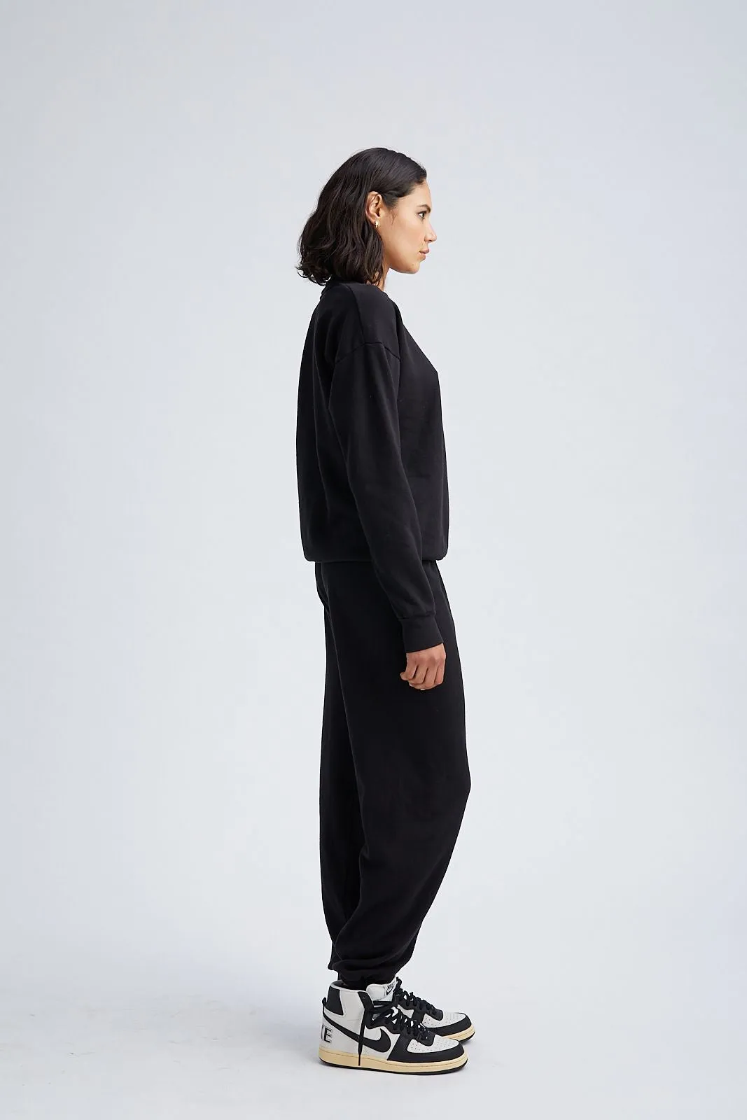 Black Glossy Logo Sweatshirt sold by SPRWMN product image thumbnail 4