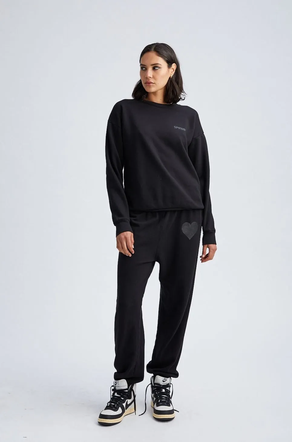 Black Glossy Logo Sweatshirt sold by SPRWMN product image thumbnail 3
