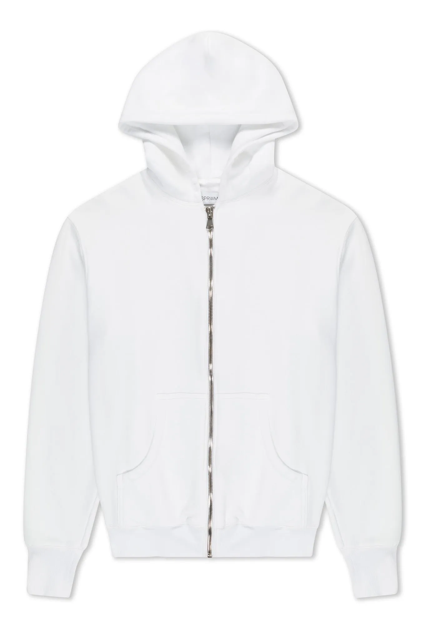 White Zip Up Hoodie sold by SPRWMN product image thumbnail 2
