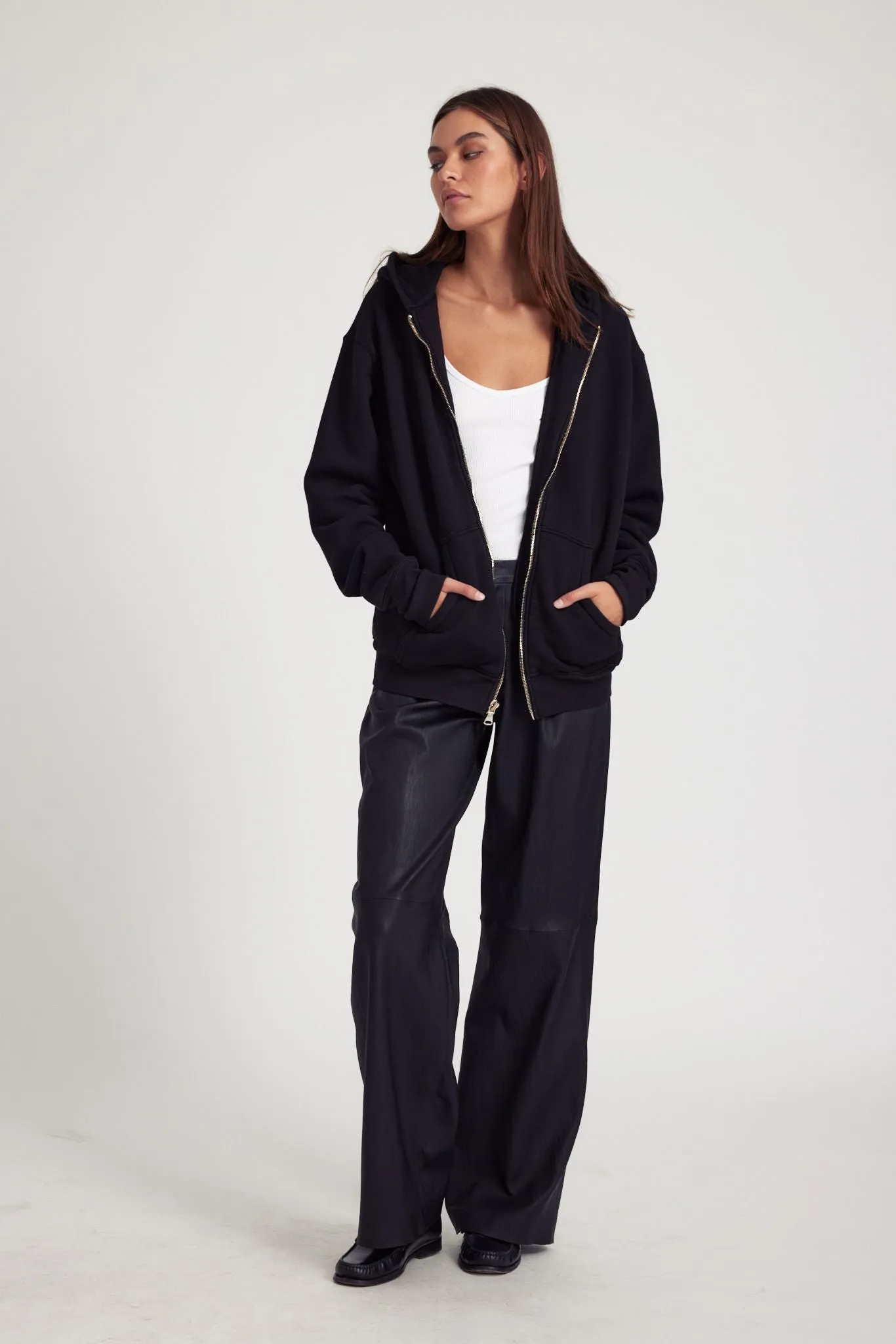 Black Zip Up Hoodie sold by SPRWMN product image thumbnail 3