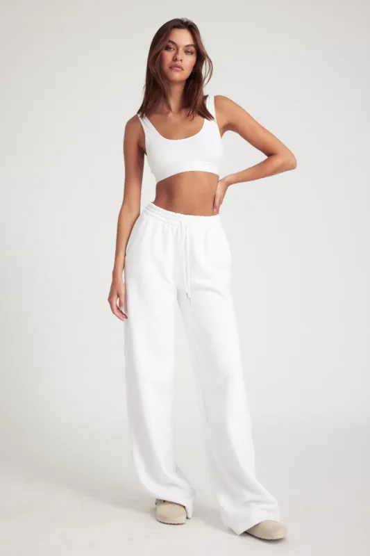 White Cotton Baggy Sweatpants sold by SPRWMN