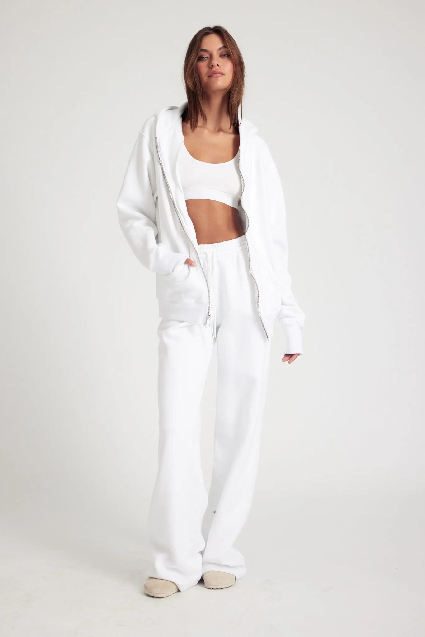 White Cotton Baggy Sweatpants sold by SPRWMN product image thumbnail 4