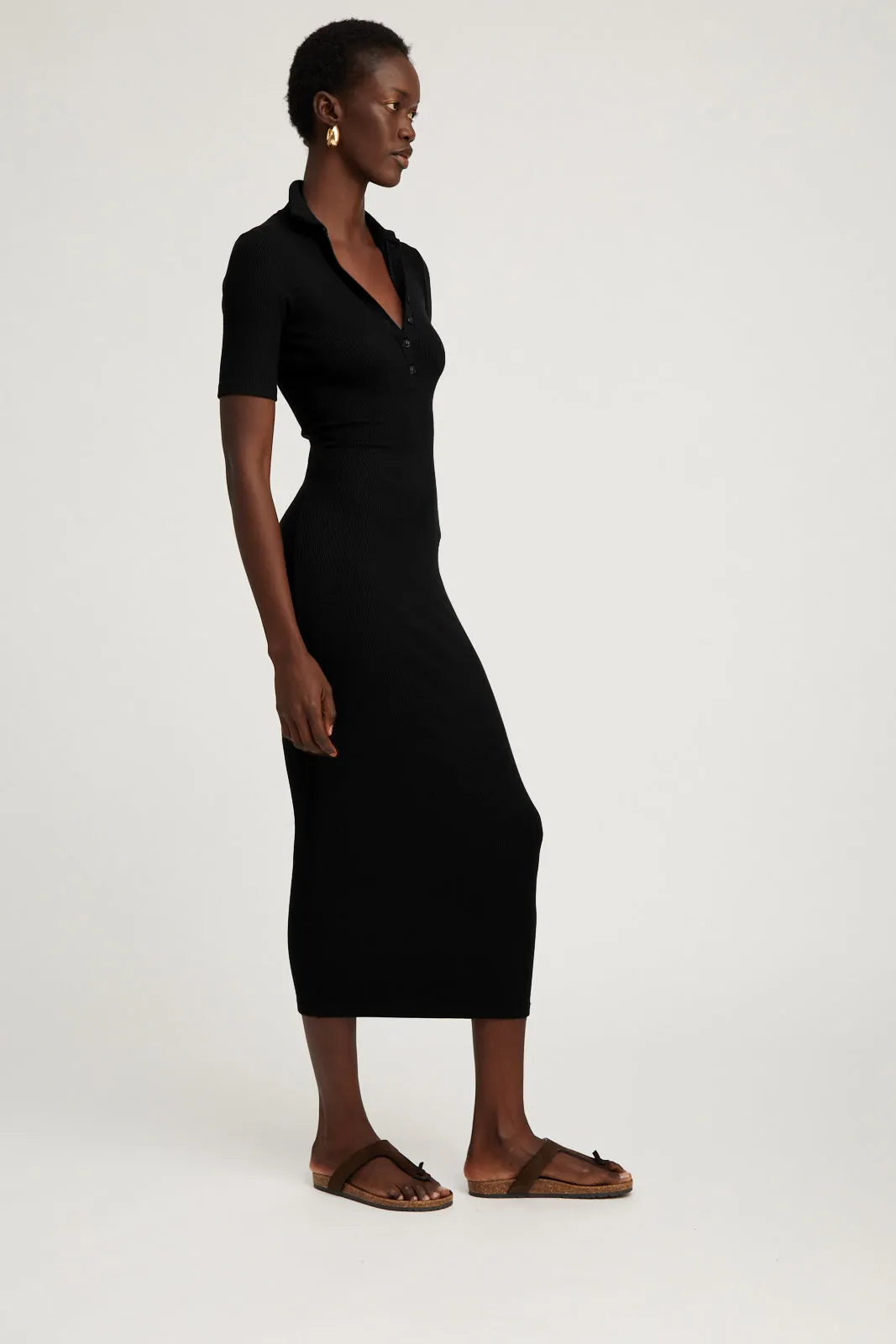 Rib Polo Maxi Dress sold by SPRWMN product image thumbnail 2