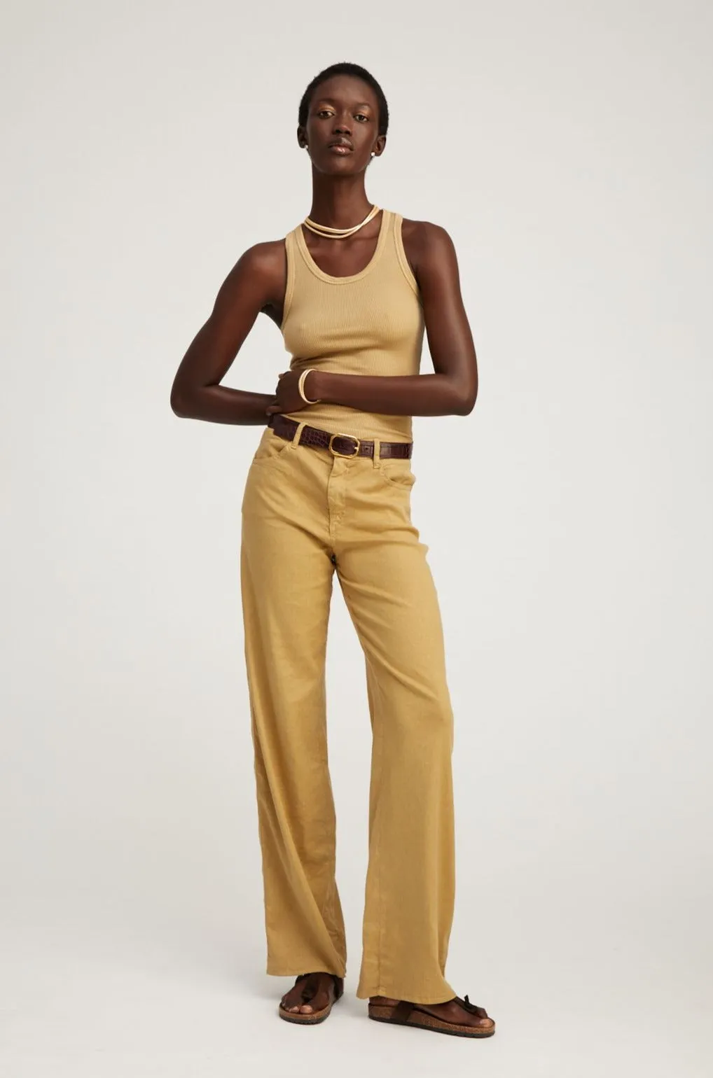 Linen 5 Pocket Wide Leg Pants sold by SPRWMN product image thumbnail 2