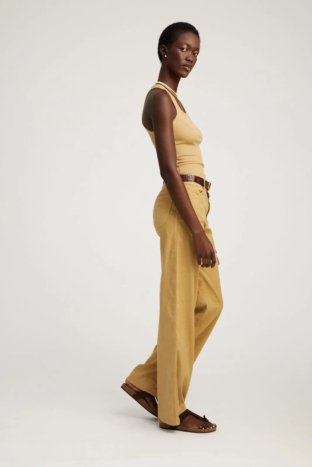 Linen 5 Pocket Wide Leg Pants sold by SPRWMN product image thumbnail 3